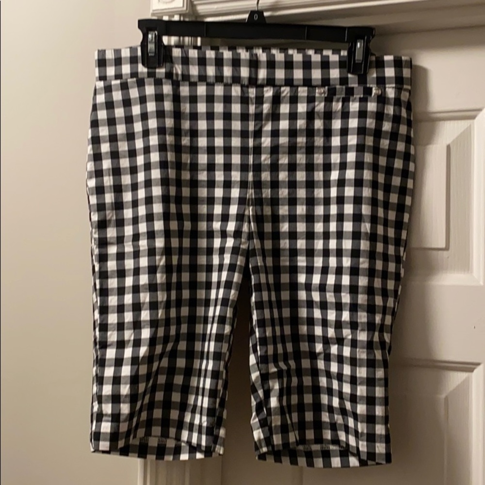 Black and White plaid shorts
